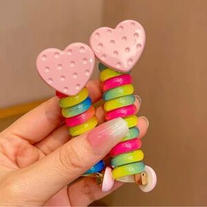 Colorful Heart Hair Clips